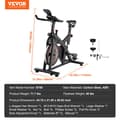 Miniatyrbild 2 av 6: Stationär motionscykel - VEVOR - Cykelcykel med justerbart magnetiskt motstånd - Tyst remdrift