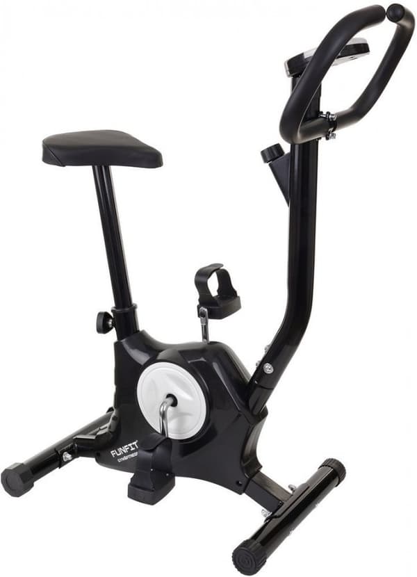 Kompakt mekanisk motionscykel til små rum, justerbar sæde & modstand, sort