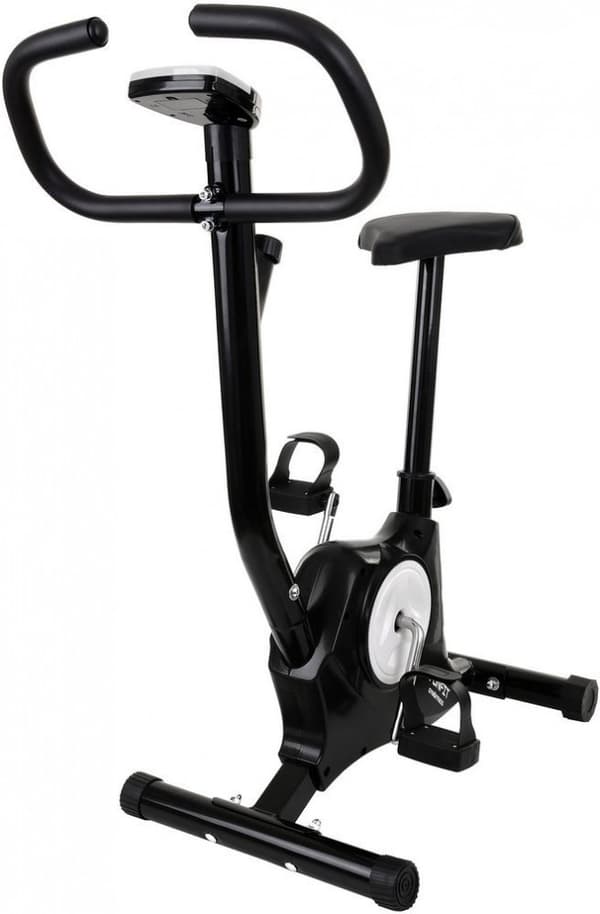 Kompakt mekanisk motionscykel til små rum, justerbar sæde & modstand, sort