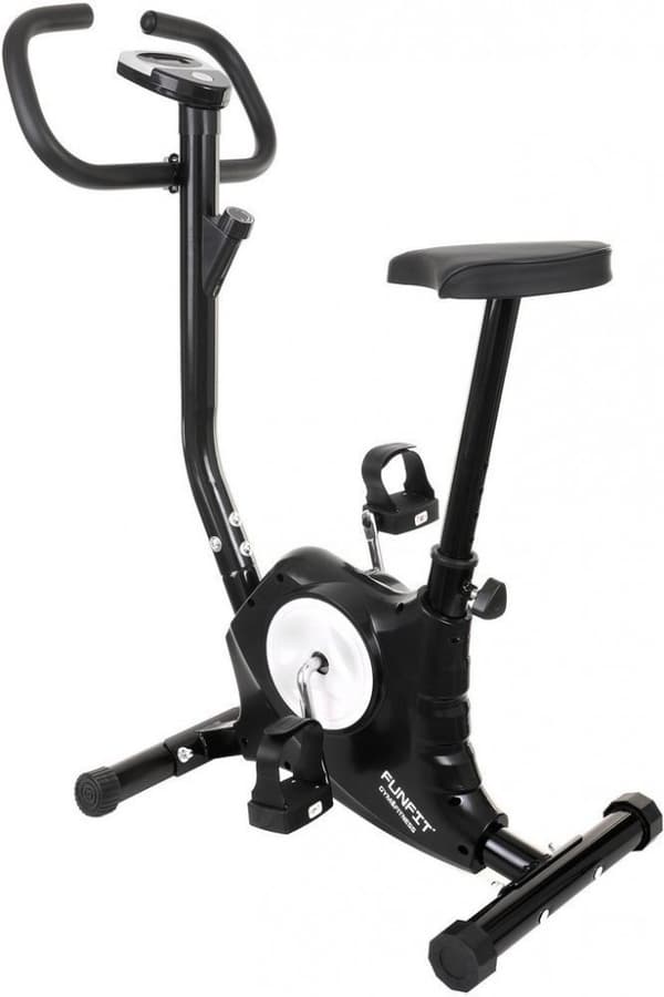 Kompakt mekanisk motionscykel til små rum, justerbar sæde & modstand, sort
