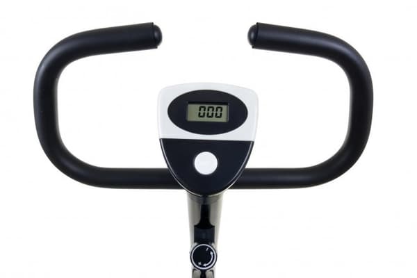 Kompakt mekanisk motionscykel til små rum, justerbar sæde & modstand, sort