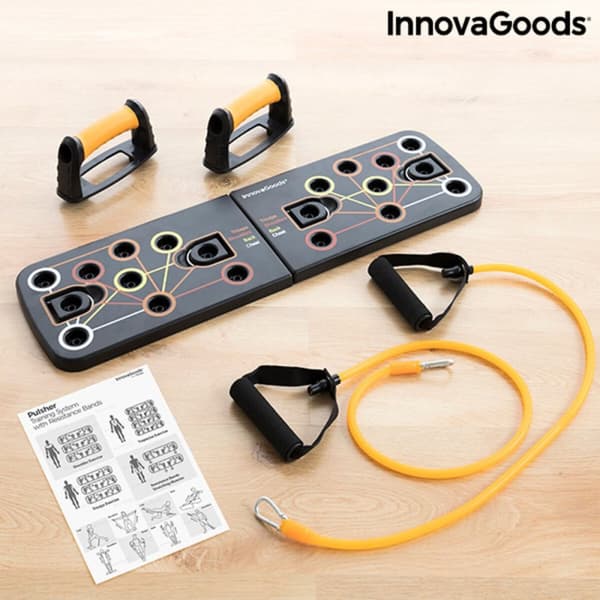 BRUGT Push-Up Push-Up Bræt med modstandsbånd og øvelsesvejledning Pulsher InnovaGoods Gummi (Refurbished A)