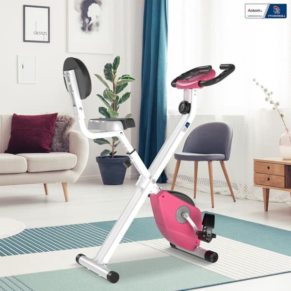 Rootz Foldbar øvelsescykel - kompakt fitnesscykel - Magnetisk cykel - Justerbar sadel/ryglæn - 43 cm x 97 cm x 109 cm