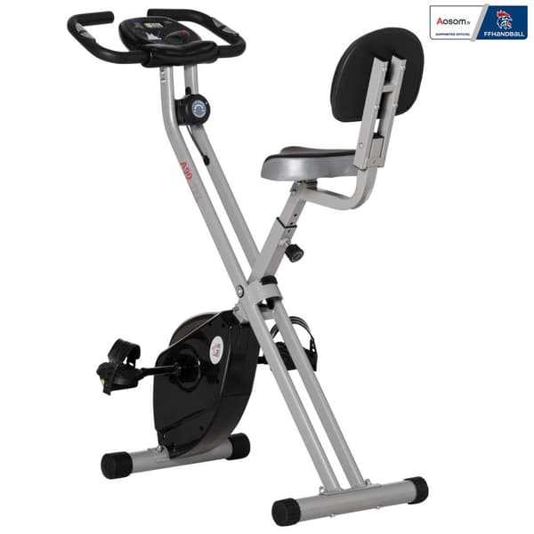 Rootz Foldbar magnetisk træningscykel - Fitnesscykel - Hjemtræner - Justerbar sadel - 43L x 97W x 109h cm