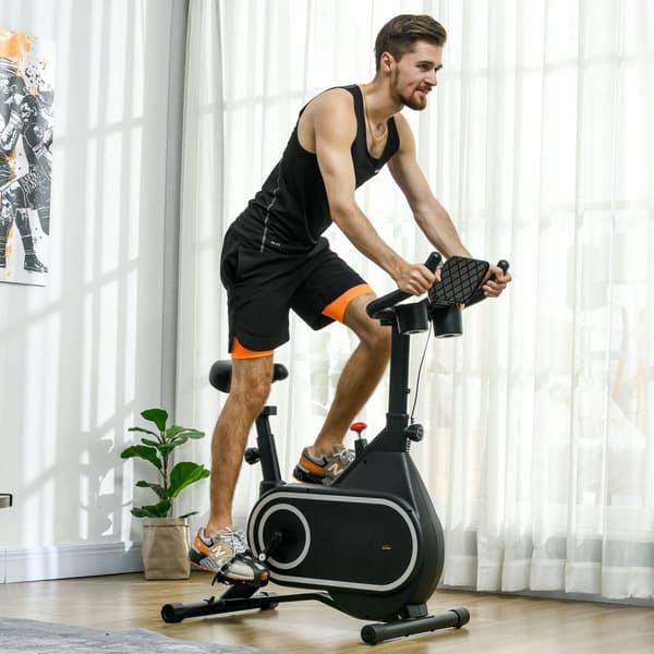 Rootz Hemövning Bike - Stationary Bike - Inomhuscykelcykel - Tyst svänghjul - 93x48.5x102-112cm - Justerbar LCD -skärm