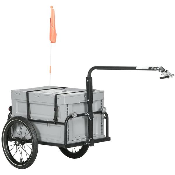 Rootz Bicycle Trailer - Bike Cart - Cargo Trailer - Fjernelig 65L Box - Sikkerhedsreflektorer - 145 cm x 61 cm x 76/81 cm - Max Load 40 kg