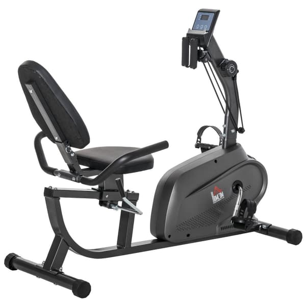 ROOTZ RECLINING ØVNINGSBID - Hjemtræner - Fitnesscykel - LCD -display - Justerbar sæde og modstand - 121-142L x 62W x 101H cm