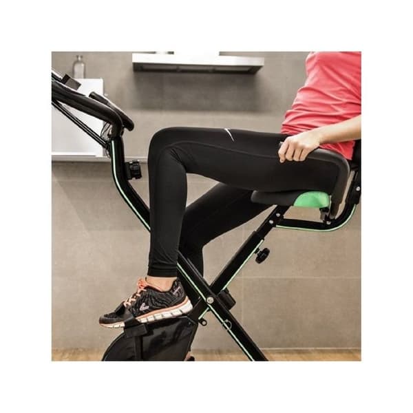 Cecotec Magnetic Folding Static Bike X-Bike Pro. Pulsometer, LCD-skärm, Variabelt motstånd (8 nivåer), Pedaler med plugg