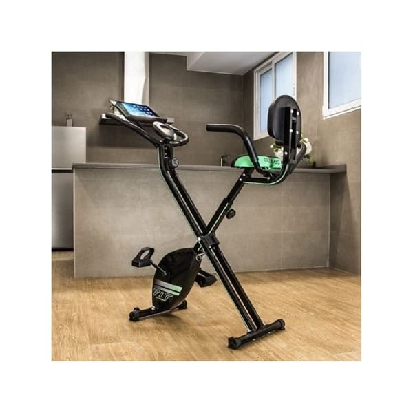Cecotec Magnetic Folding Static Bike X-Bike Pro. Pulsometer, LCD-skärm, Variabelt motstånd (8 nivåer), Pedaler med plugg
