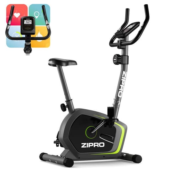 Inomhuscykel - ZIPRO - DRIFT - LCD-skärm - Pulsometer - 8 motståndsnivåer