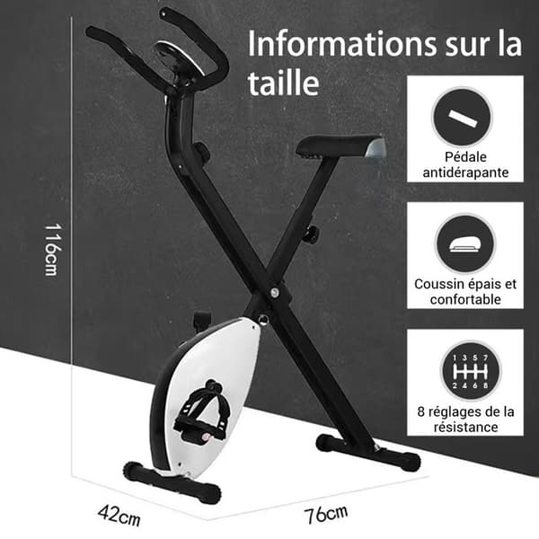 TD® multifunktionell motionscykel Lättvikts hopfällbar motionscykel hemma motionscykel