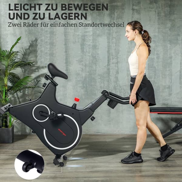 Rootz Home Bike Fitness Bike - Träningscykel - Ergometer - Bekväm säte - Kompakt design - 97 cm x 52 cm x 113 cm