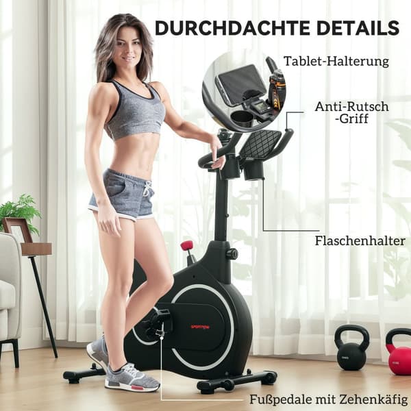 Rootz Home Bike Fitness Bike - Träningscykel - Ergometer - Bekväm säte - Kompakt design - 97 cm x 52 cm x 113 cm