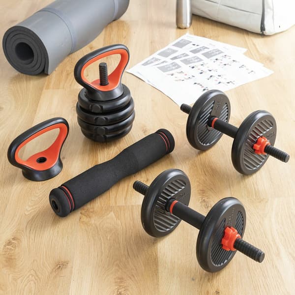 KÄYTETTY 6-in-1 säädettävä painosetti harjoitusoppaalla Sixfit InnovaGoods (Kunnostetut Tuotteet A)