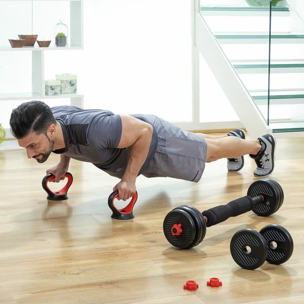 KÄYTETTY 6-in-1 säädettävä painosetti harjoitusoppaalla Sixfit InnovaGoods (Kunnostetut Tuotteet A)