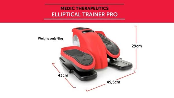 Medic therapeutics elliptisk tränare - MT-ELIPTPRO-001-BLK - Eliptical Trainer Pro med fjärrkontroll