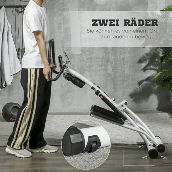 Stepper med handtag, 80x61x134 cm, Svart+Silver
