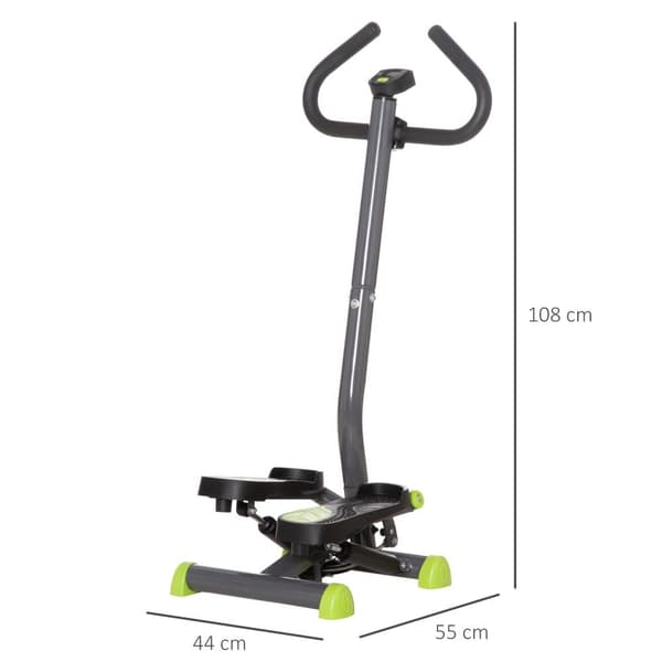 Fitness Stepper, 55x44x108 cm, Grå & Grøn