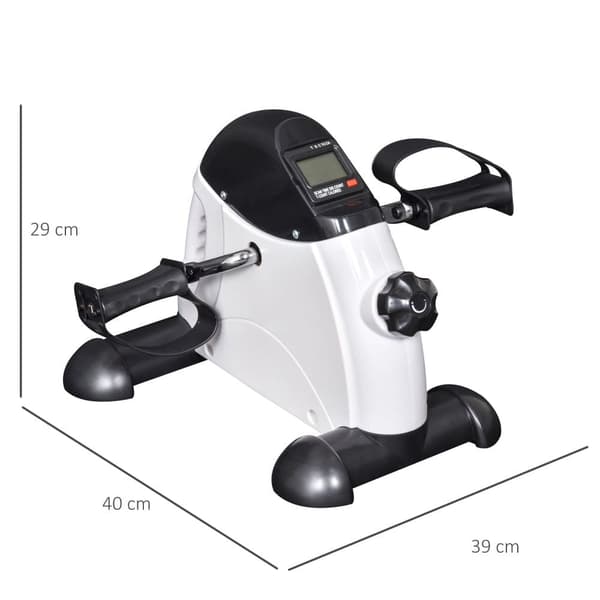 Mini motionscykel, 40x39x29 cm, Hvid