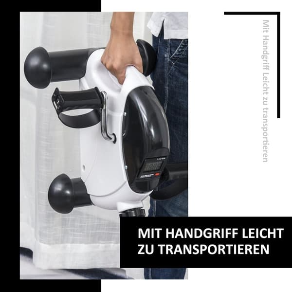 Mini motionscykel, 40x39x29 cm, Hvid