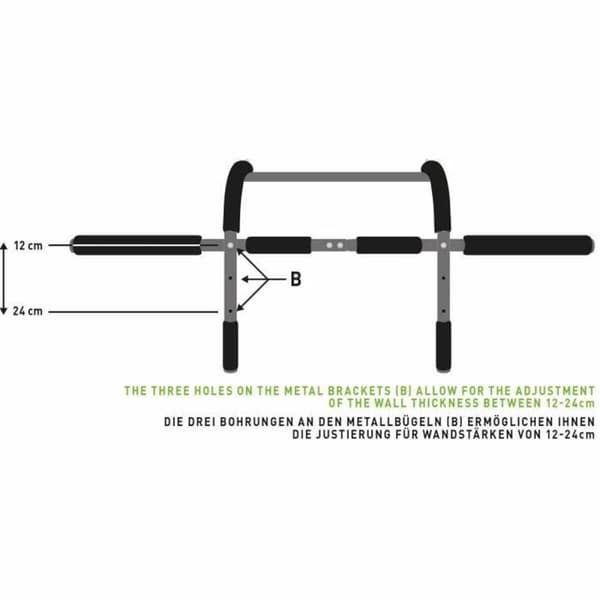 Pull-up Bar Schildkröt Sort Metal Stål Jern ABS TPE Foam EVA