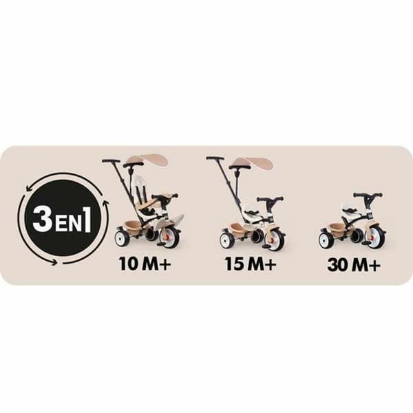 Trehjulssykkel Smoby Beige