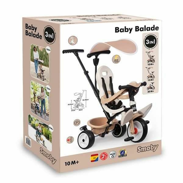 Trehjulssykkel Smoby Beige