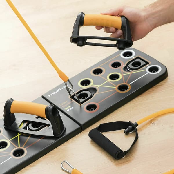 Pack Upphävningsbräda och Set med motståndsband, tillbehör och träningsguide InnovaGoods