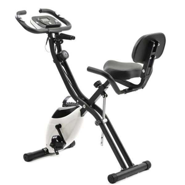X-Bike, hopfällbar magnetisk träningscykel, inomhus cardio cykel med träningsdator och förlängnings rem.