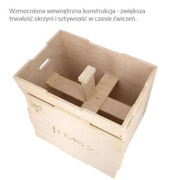 DSC01 FORSTERKET PLYOMETRISK BOX 750x600x500MM HMS