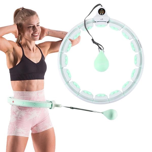 HHW06 HULA HOP GRÖN MED BOBBOR OCH VIKT + HMS COUNTER