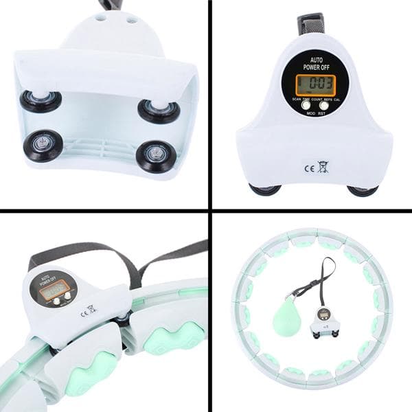 HHW06 HULA HOP GRÖN MED BOBBOR OCH VIKT + HMS COUNTER
