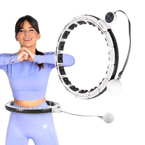 HHM16 HULA HOP VALKOINEN MAGNEETEILLA JA PAINOLLA + HMS-LASKURI