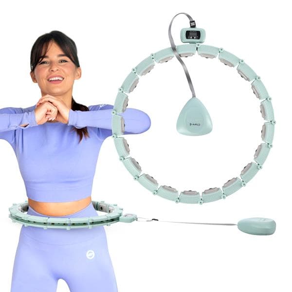 HULA HOP MAGNETISK GRÖN HHM14 SET MED HMS COUNTER + SLIMMING BELTE BR163 SVART