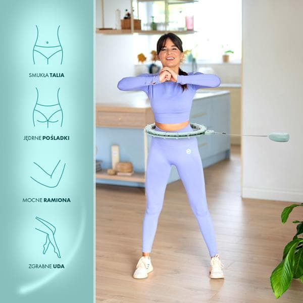 HULA HOP MAGNETISK GRÖN HHM14 SET MED HMS COUNTER + SLIMMING BELTE BR163 SVART