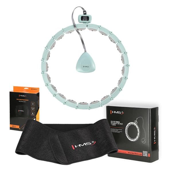 HULA HOP MAGNETISK GRÖN HHM14 SET MED HMS COUNTER + SLIMMING BELTE BR163 SVART