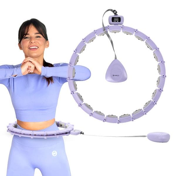 VIOLET HHM14 MAGNETISK HULA HOPP SET MED HMS BÄNK + BR163 SVART SLIMNINGSBÄL