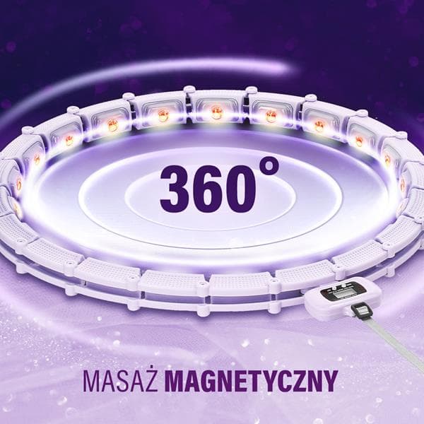 VIOLET HHM14 MAGNETISK HULA HOPP SET MED HMS BÄNK + BR163 SVART SLIMNINGSBÄL