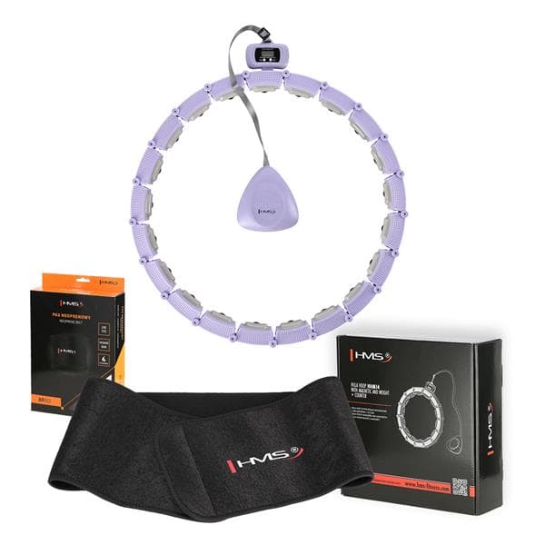VIOLET HHM14 MAGNETISK HULA HOPP SET MED HMS BÄNK + BR163 SVART SLIMNINGSBÄL