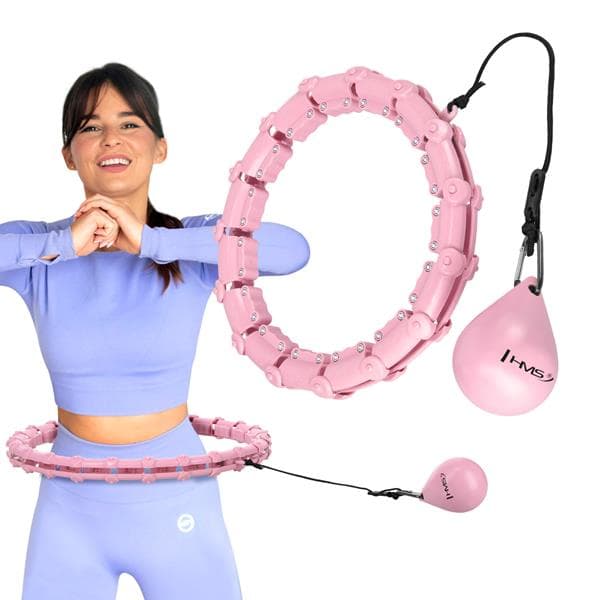 HULA HOP SET HHW02 VAALEANPINKI ULKOISTEN JA HMS-PAINOILLA + BR163 PUNAINEN VYÖ