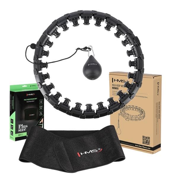 HULA HUMLE SET HHW12 SVART MED PROJEKTIONER OCH HMS VIKT + BR163 SVART PLUS STORLEK Bälte