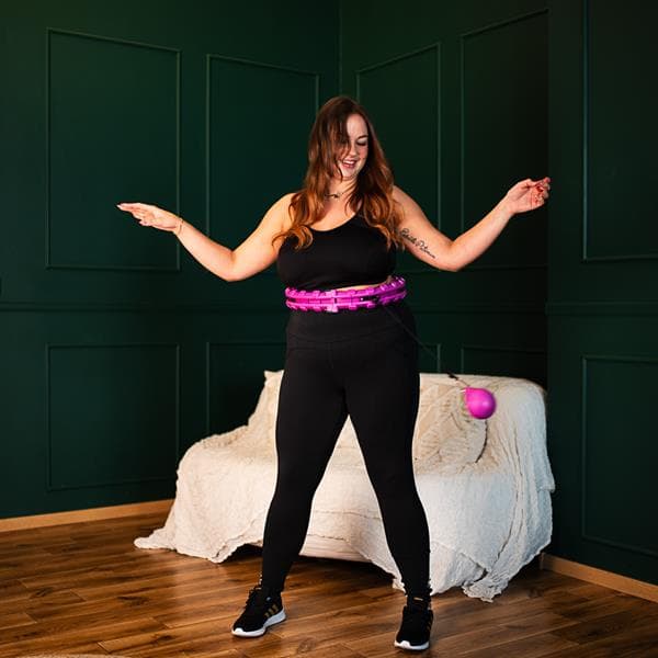 HULA HOP SETTI HHW12 VIOLETTI ULKOISTEN JA HMS-PAINOILLA + VYHNÄ BR163 MUSTA PLUS KOKO