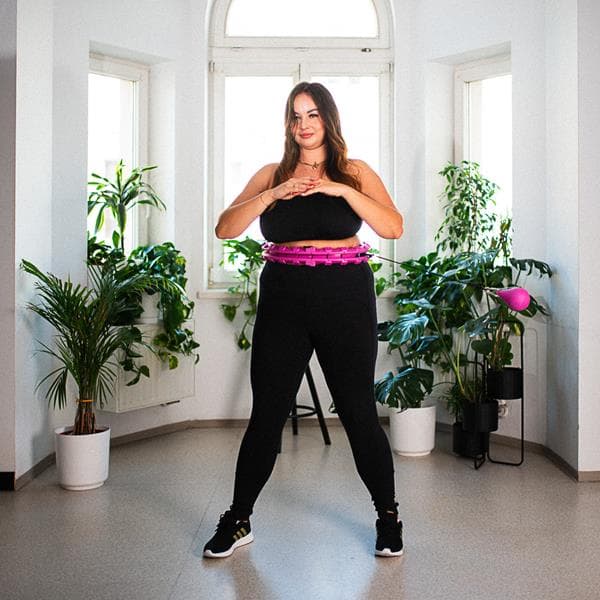 HULA HOP SETTI HHW12 VIOLETTI ULKOISTEN JA HMS-PAINOILLA + VYHNÄ BR163 MUSTA PLUS KOKO