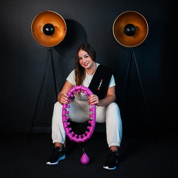HULA HOP SETTI HHW12 VIOLETTI ULKOISTEN JA HMS-PAINOILLA + VYHNÄ BR163 MUSTA PLUS KOKO