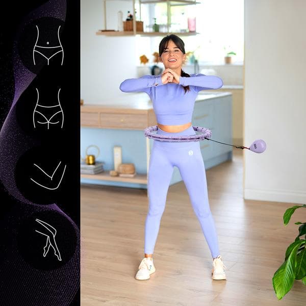 HULA HOP SETTI OHA02 VIOLETTI ULOTTEILLA JA PAINO ONE FITNESS + VYÖ BR160