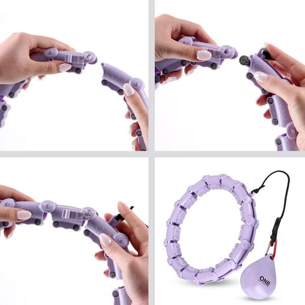 HULA HOP SETTI OHA02 VIOLETTI ULOTTEILLA JA PAINO ONE FITNESS + VYÖ BR160