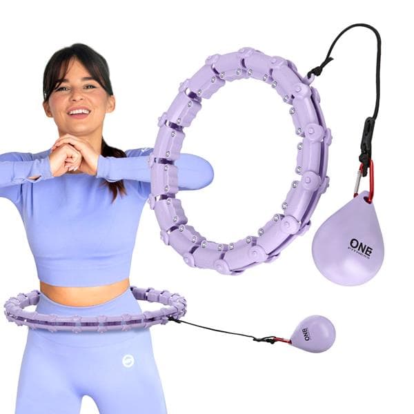HULA HOP SETTI OHA02 VIOLETTI ULOTTEILLA JA PAINO ONE FITNESS + VYÖ BR160