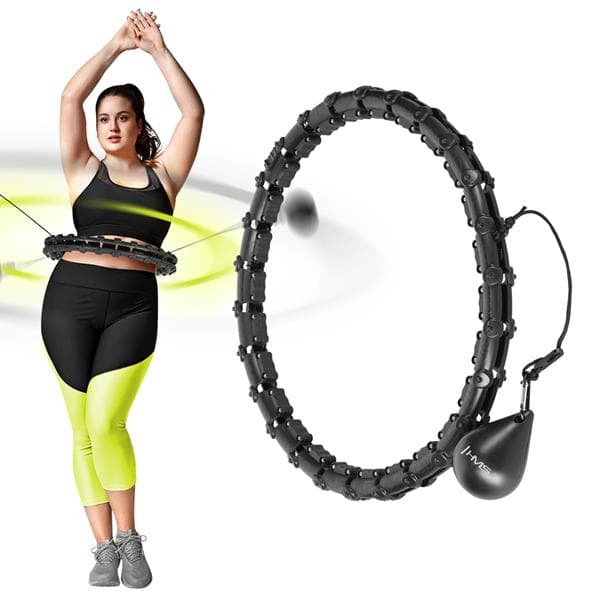 HULA HOPPSET HHW11 SVART MED UTSKRIFT OCH VIKT + BÄLTE BR163 SVART PLUS STORLEK HMS