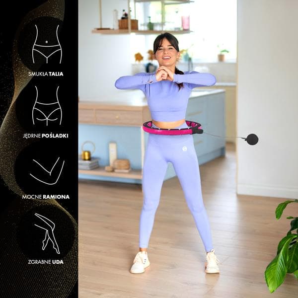HHM16 HULA HOP MUSTA/PINKI MAGNEETIT JA PAINO + HMS-LASKIN