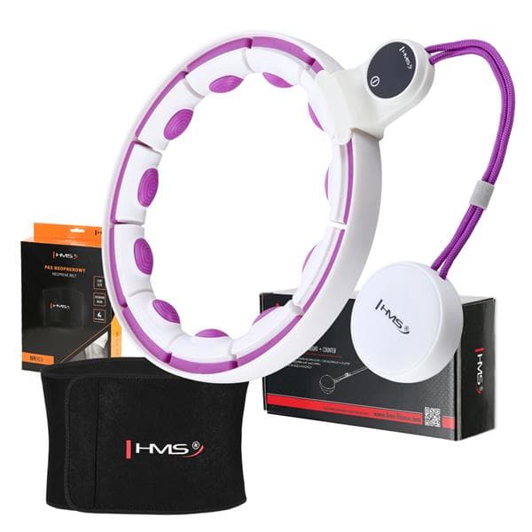 HULA HOPPE SÆT MAGNETISK HVID/VIOLET HHM17 MED HMS COUNTER + SLANKEBÆLTE BR163 SORT